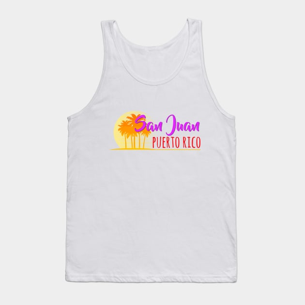 Life's a Beach: San Juan, Puerto Rico Tank Top by Naves